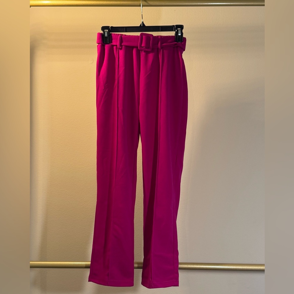 #22 Elegant Fuchsia Pink Women's Pants